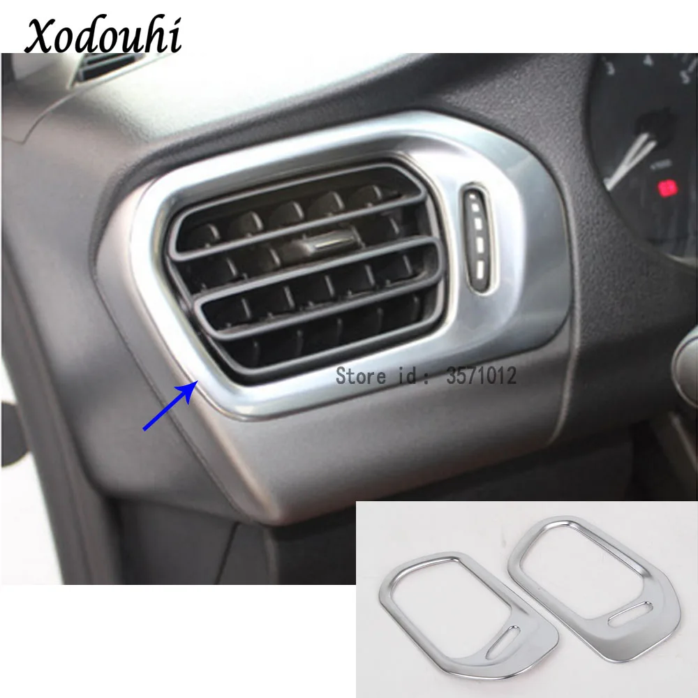 Для Peugeot 301 2014 2015 2016 2017 автомобильный детектор обшивка ABS chrome передняя левая +