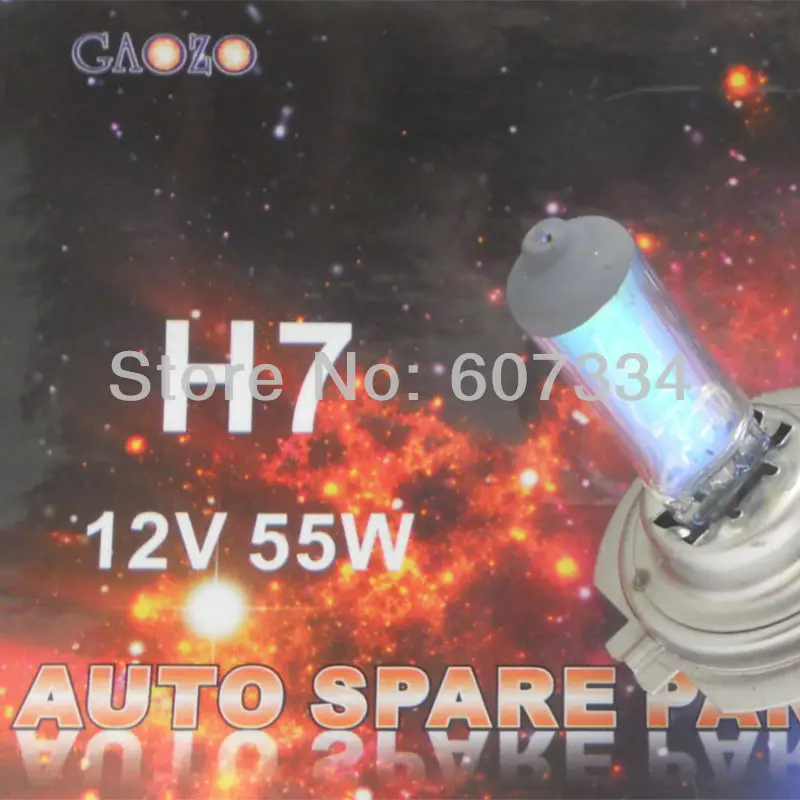 

Stock Shipping Car Spare Halogen Lamp H7(PX26d) 12V/55W For Universal Replacement Rainbow Gold Color Headlight Foglight