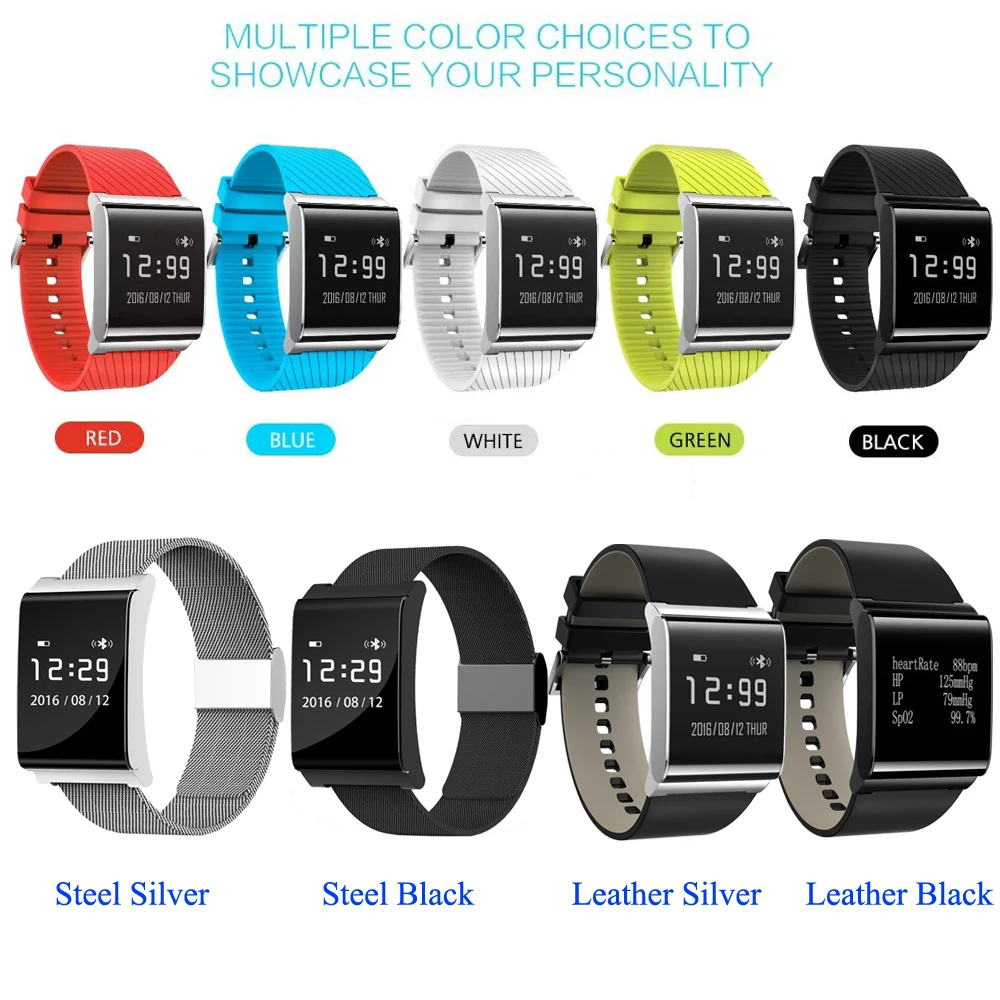 Новые Bluetooth Smart Band X9 плюс Смарт браслет мужской крови мониторинга кислорода bressure