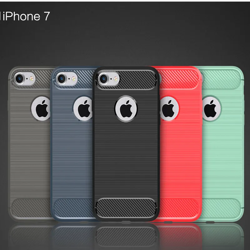 Ультра тонкий ТПУ силиконовый чехол для iPhone 7 из мягкой резины покрывает надежная