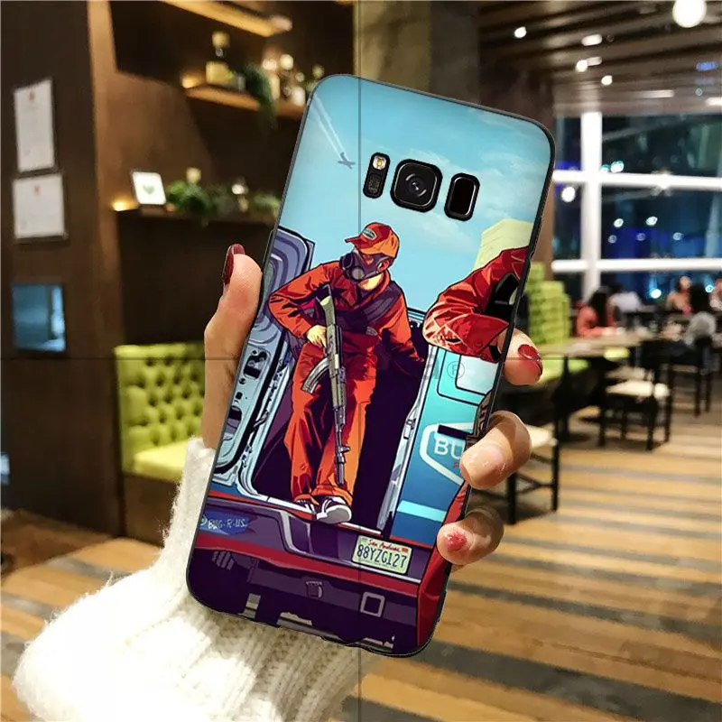 A9 MaiYaCa rockstar gta 5 Grand Theft Smart Cover черный мягкий чехол для телефона чехол для Galaxy S6 edge plus s7 edge s8 plus s9 plus - Цвет: A9