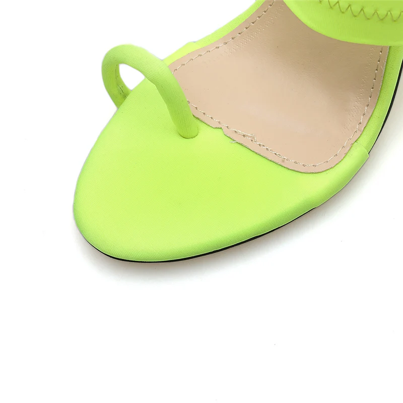 2019 г. женские летние неоновые Босоножки на платформе и высоком каблуке 10 5 см