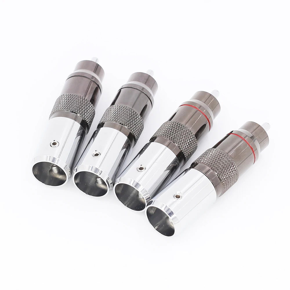 4 шт. Hi-End HiFi родиевое покрытие отпайка терминал RCA HIFI DIY Латунное покрытие родиевое аудио, видео разъемы ТВ тюнер RCA