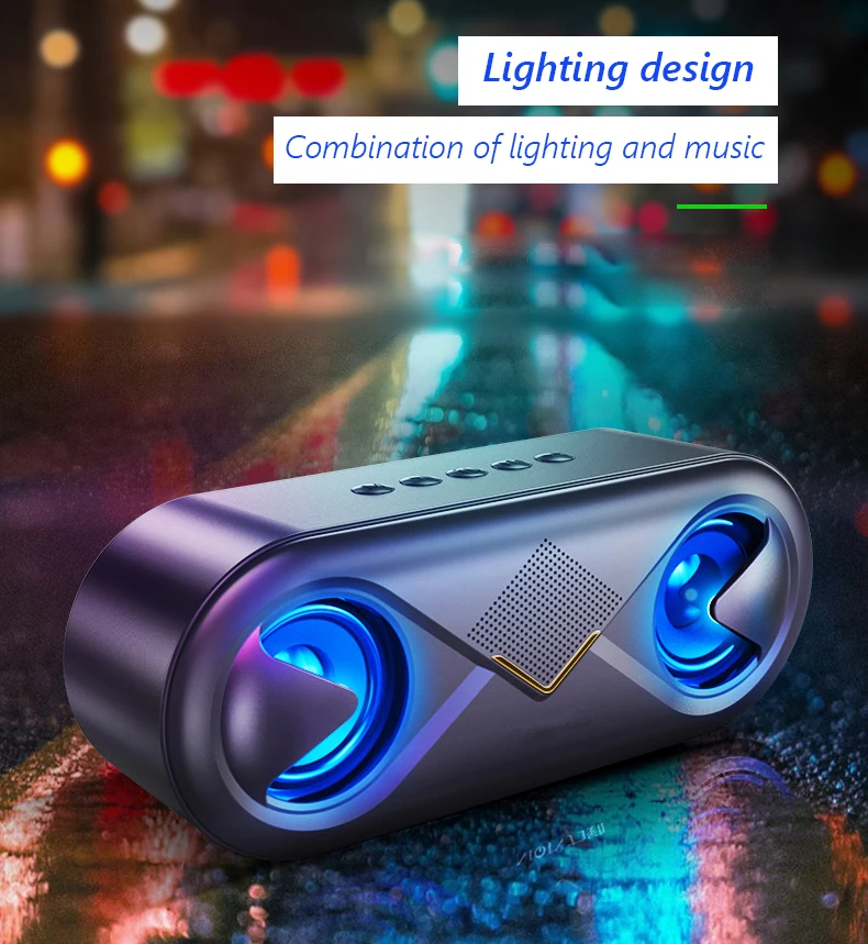 Водонепроницаемый Bluetooth динамик открытый велосипедный портативный сабвуфер бас беспроводной динамик s мини Колонка коробка громкий динамик FM+ светодиодный светильник