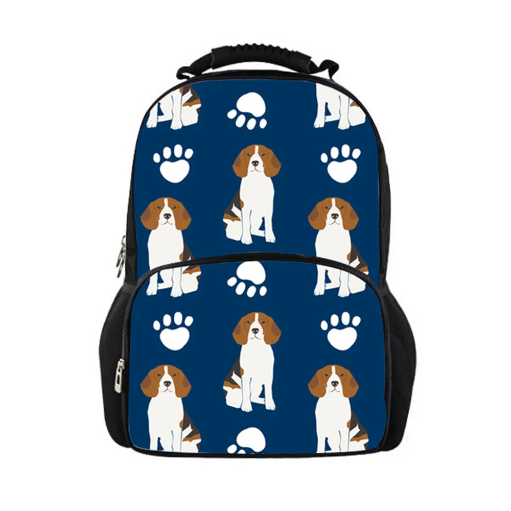 

Индивидуальная школьная сумка для девочек-подростков, школьные рюкзаки с рисунком собаки, Beagles, портфель для мальчиков и девочек, школьные р...