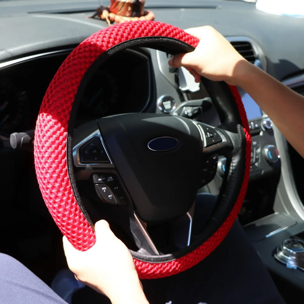 Эластичная ткань чехол рулевого колеса автомобиля подходит для большинства