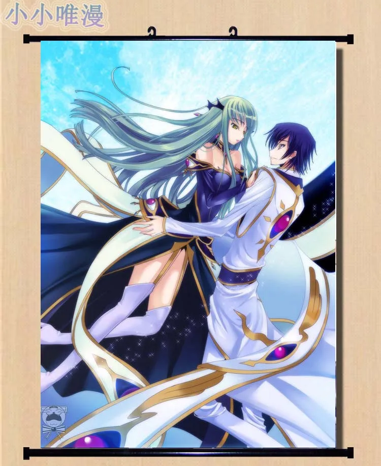 Japanese Anime Picture Code Geass: Lelouch of the Rebellion Nunnally &amp Koneria Euphemia Home Decor Wall Scroll Poster | Дом и сад