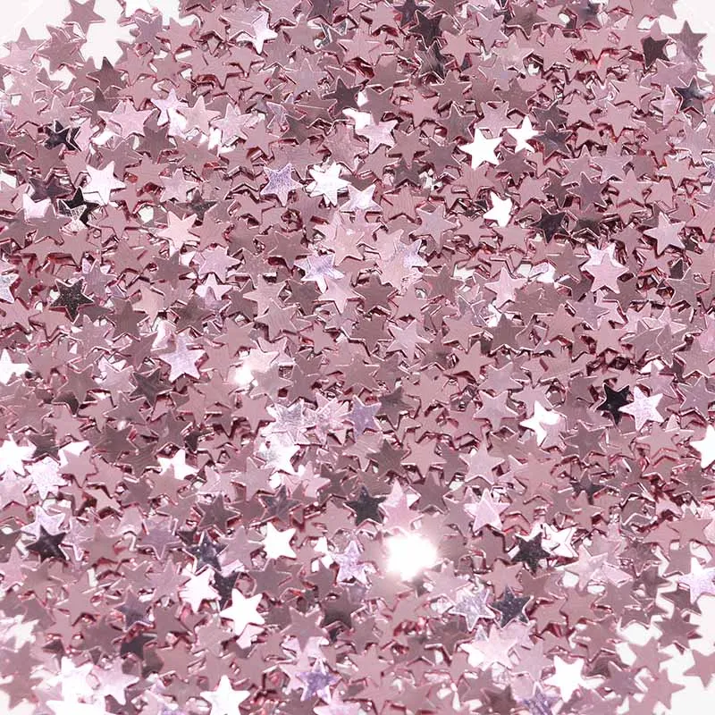 SC09 Rose gold 3000 шт./пакет 6 мм с сияющими блестками, комплект из звезд настольный конфетти посыпать для День рождения Свадебные украшения золотой лазер пентаграмма расходные материалы - Цвет: SC09 Rose gold