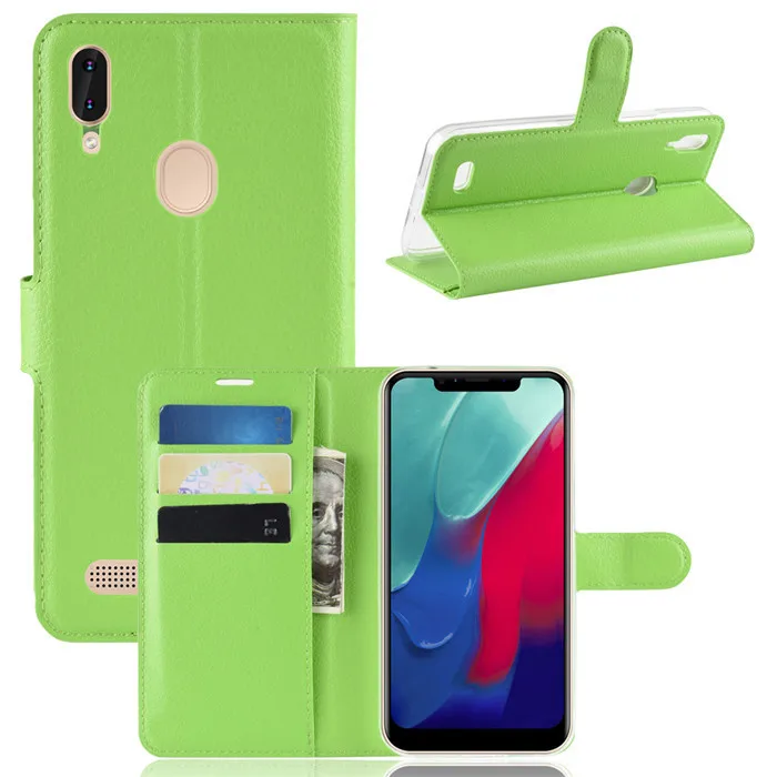 Зеленый Для Leagoo M11 чехол в деловом стиле, Роскошный чехол из искусственной кожи с откидной крышкой, кошелек с отделением для карт, подставка для мобильного телефона, сумки для Leagoo M 11 - Цвет: Зеленый