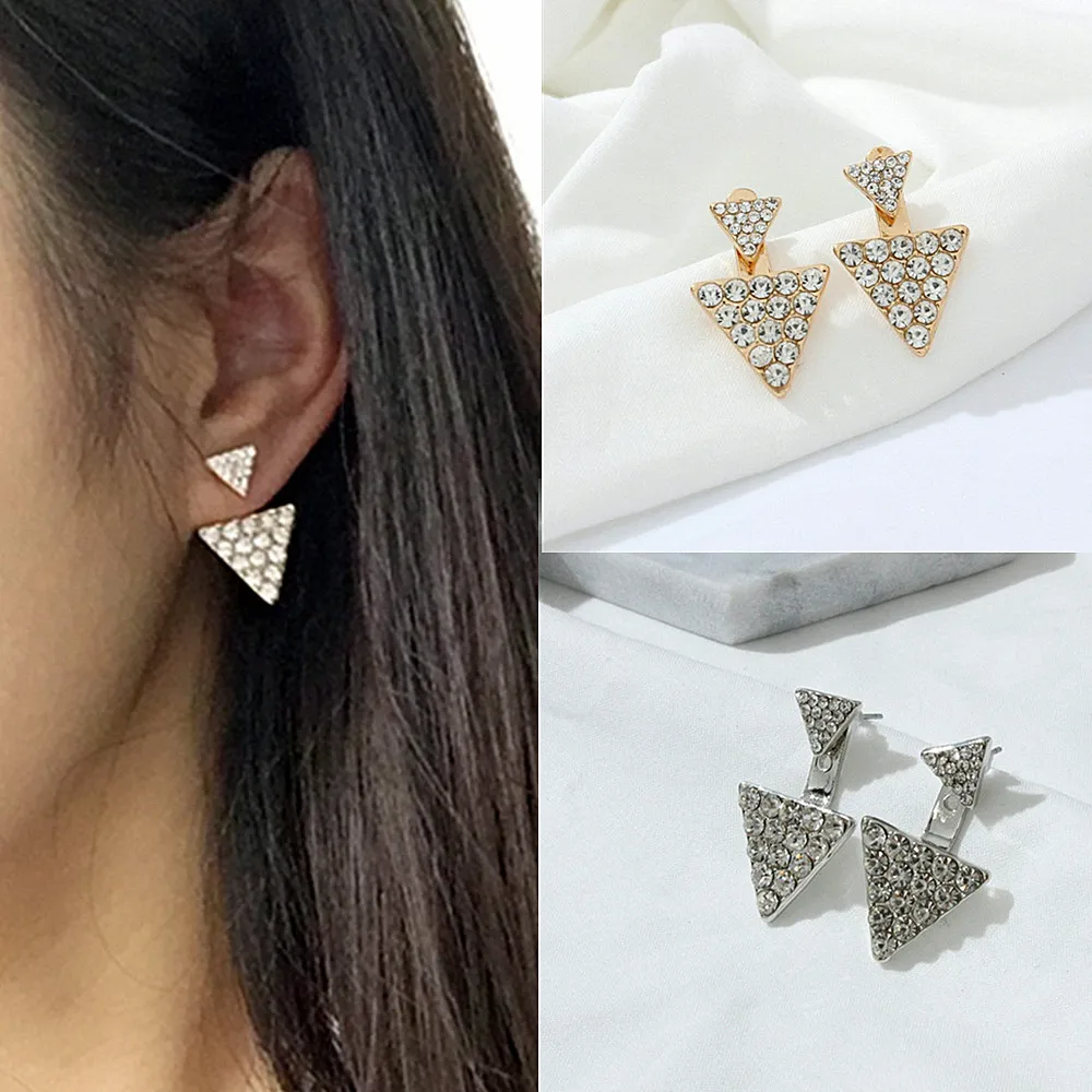 2016 New Women's Fashion Earrings Rhinestone Resin Sweet Metal with Gems Ear Stud For Women Girls | Украшения и аксессуары