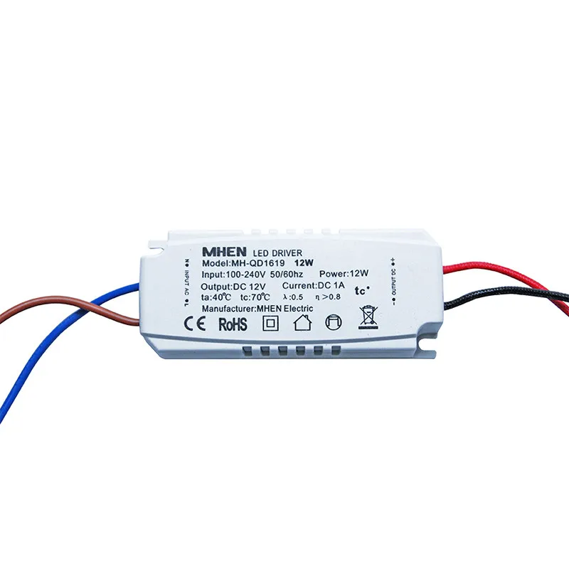 Jindel светодиодный драйвер AC100-240V 12 Вт 20 Вт 40 Вт 60 Вт 100 CV Питание для DC12V G4 G9 MR16 G5.3 3528 3020 3014 5050 5630 Светодиодный CE - Цвет: 12W