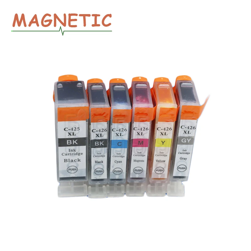 

Картридж чернильный совместимый с canon PGI425 CLI426 PIXMA IP4840/IP4940 IX6540 MG5140/MG5240/MG5340, 6 шт.
