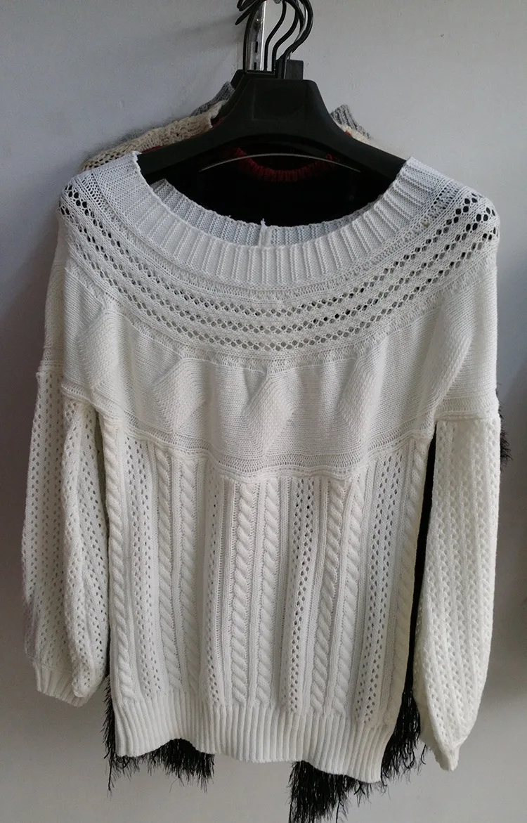 Женские свитера и пуловеры с вырезом лодочкой ажурное пальто Женский однотонный