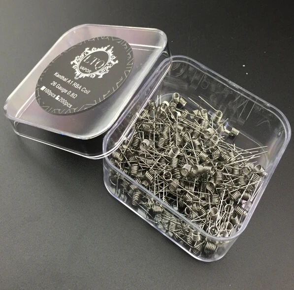 Leiqidudu 200 шт. готовые катушки 22 24 26 28 rda катушка атомайзера wick wire RDA RBA RTA испаритель vs