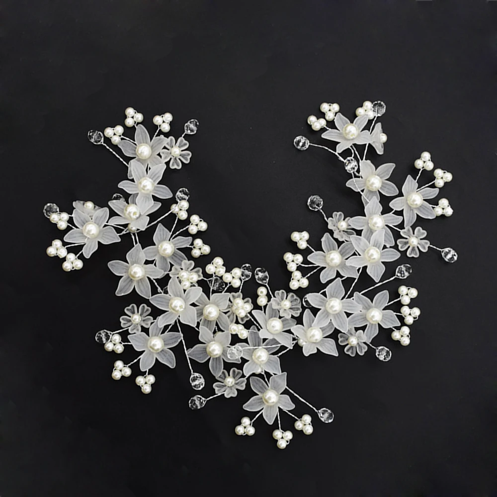 AINAMEISI модные свадебные ободки ручной работы с белым жемчугом и кристаллами