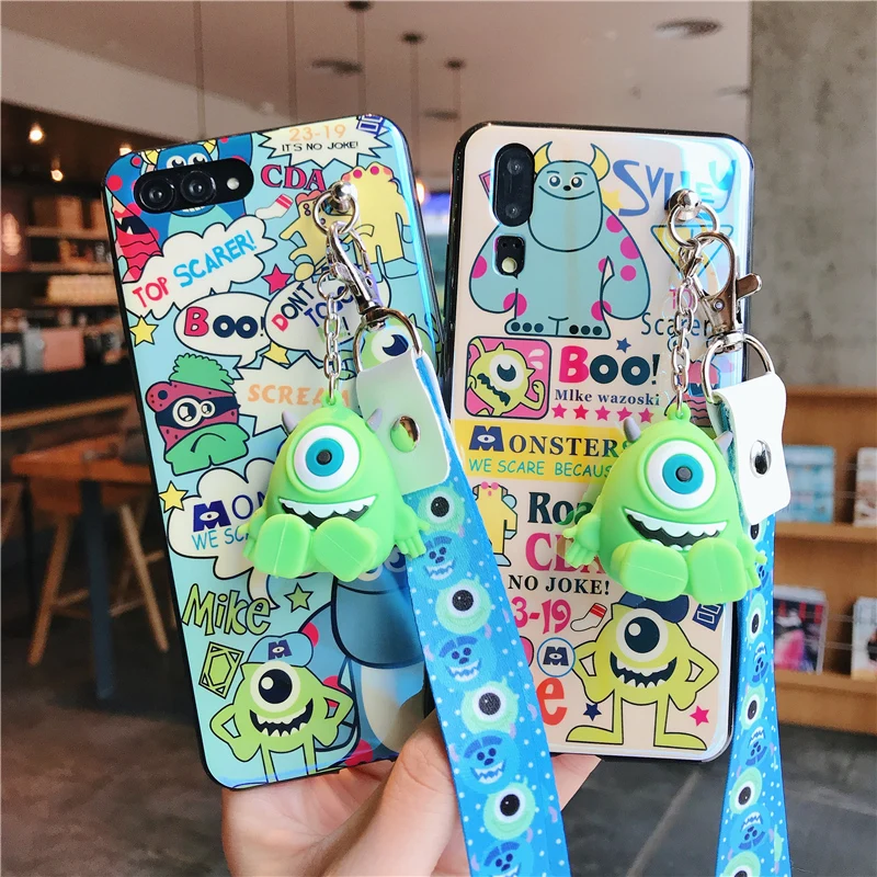 For Huawei P20 Monsters University case Cute Sullivan Soft pro /p20 lite nova3e / P10 cover + toy +Strap |