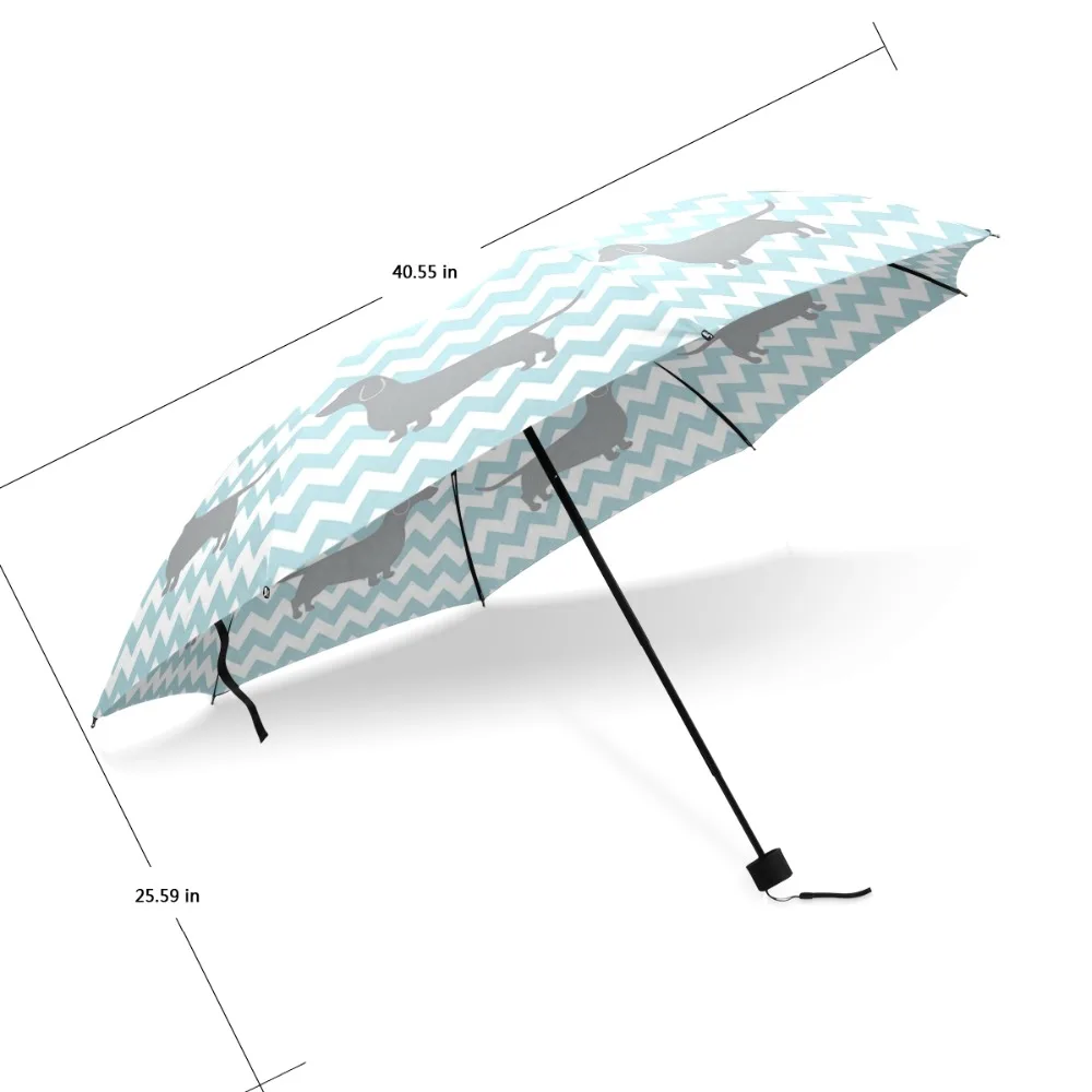 Высококачественный милый Зонт с принтом сосисок и собак модный трехскладной
