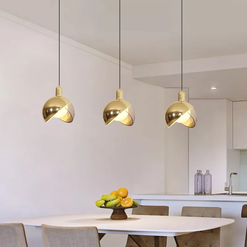 Золотые подвесные светильники в стиле пост модерн светодиодный светильник для
