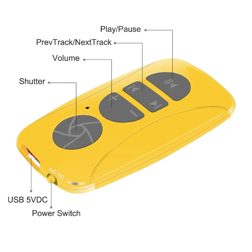 Bluetooth мультимедийный пульт дистанционного управления для iphone и android телефонов