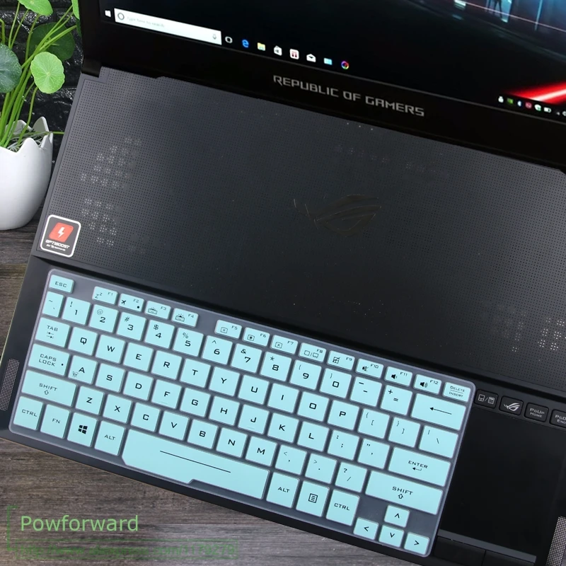 whiteblue Силиконовый чехол Защита для ноутбука для ASUS ROG Зефир GX531GS GX531GW GX531GS GX531GM GX531G GX531GX GX531GV GX531 15,6 - Цвет: whiteblue