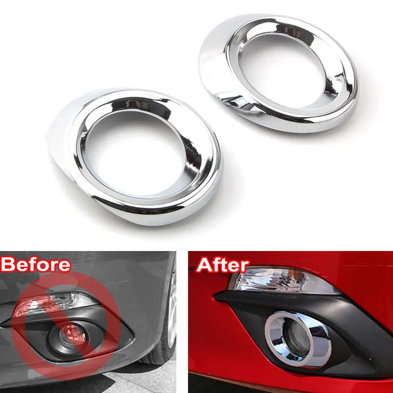 Хромированная ABS передняя противотуманная фара Накладка подходит для Mazda 3 AXELA M3