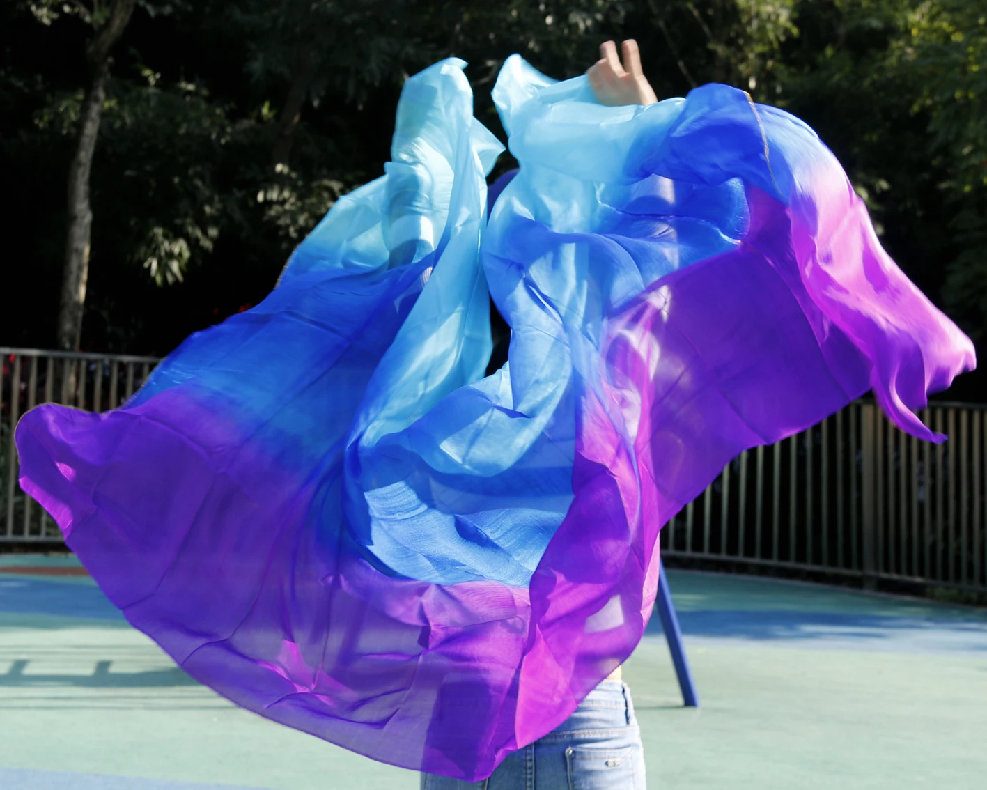 Высококачественная Фата для танца живота фата из натурального шелка ручной