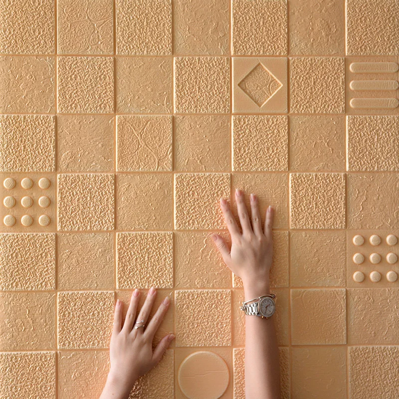 70X70cm 3D наклейки на стену из пенопласта Обои DIY кирпичный камень Настенный декор