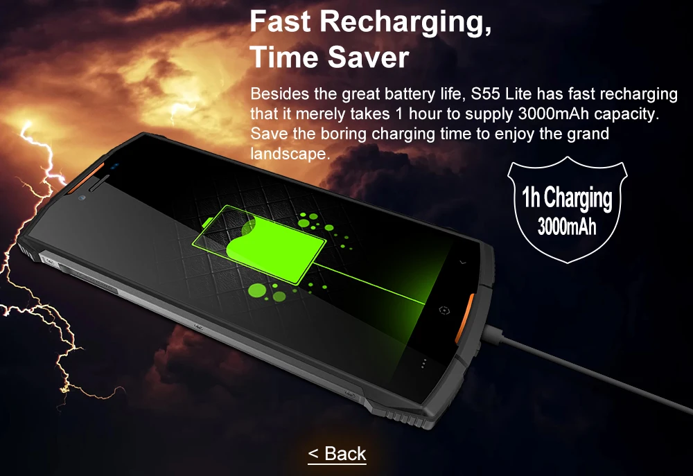 DOOGEE S55 Lite IP68 водонепроницаемый смартфон 2 Гб ОЗУ 16 Гб ПЗУ 5500 мАч 13,0 МП MTK6739 Dual SIM 4G VoLTE 5,5 дюймов Android 8,1