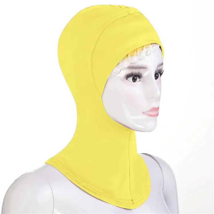 Yellow Мусульманская мягкая шапка под шарф, кепка, кепка, Кепка на шею, хиджаб, Амира, кепка для женщин, исламский ниндзя, Рамадан, крышка, молитва, Ближний Восток - Цвет: Yellow