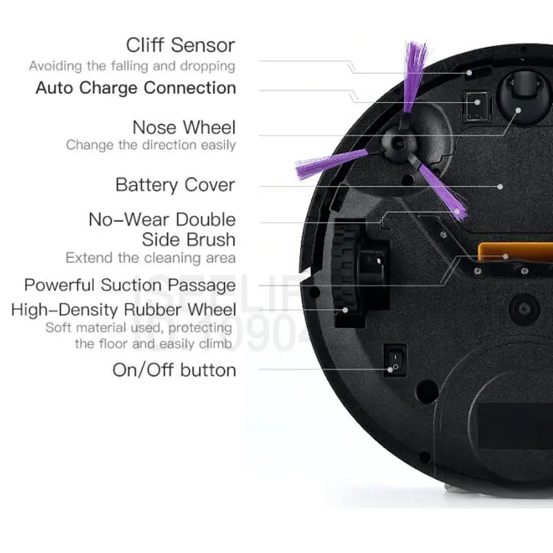 2017 iseelife Интеллектуальный робот Пылесосы для автомобиля дома Pro1 hepa сухой Авто