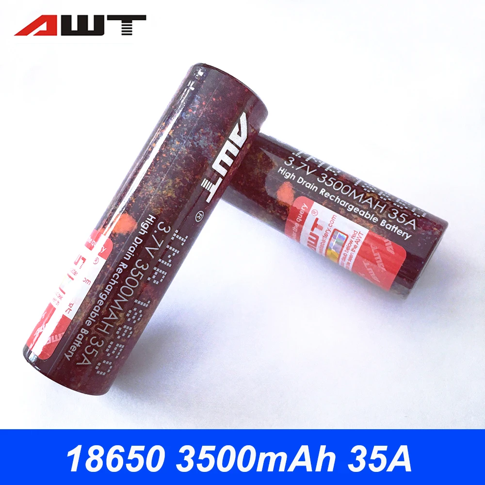 AWT 18650 батарея 35A 3500mAh литий ионная аккумуляторная для Vape фонарик инструменты|battery