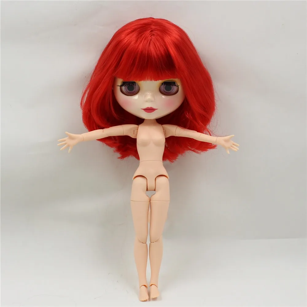 ICY factory шарнирная кукла blyth toy короткие красные волосы блестящее лицо шарнирное тело Рождественский костюм 30 см кукла