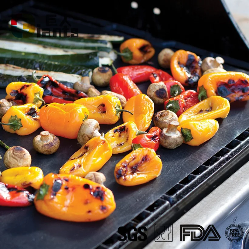 5 шт./лот многоразовые антипригарные покрытия барбекю гриль жареный коврик лист