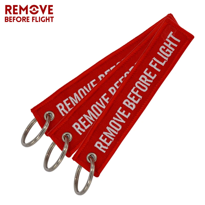 Брелок для ключей с вышивкой Remove Before Flight|Кольца ключей| |