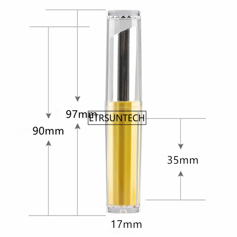 100 шт. разноцветный тюбик для помады желтый УФ-бальзам губ пустой косметический