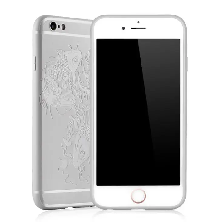 Silicone case for iphone 6 6s роскошный телефон задняя крышка 3d резной дракон мягкие tpu coque для