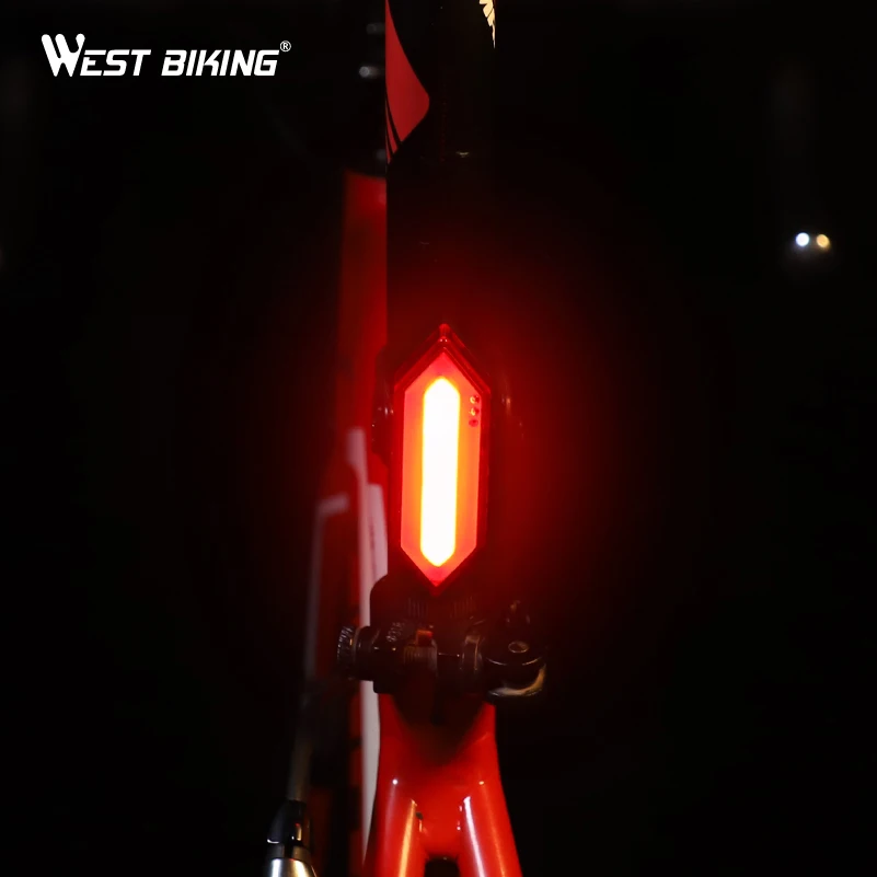 Водонепроницаемый светодиодный задний фонарь WEST BIKING зарядка через USB