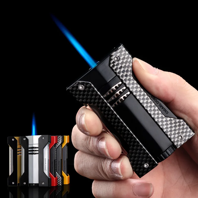 

Lighter 6 Colors Metal TORCH JET FLAME Cigarette Lighter Gas Butane Cigar Lighter Without gas fuel CL-1051