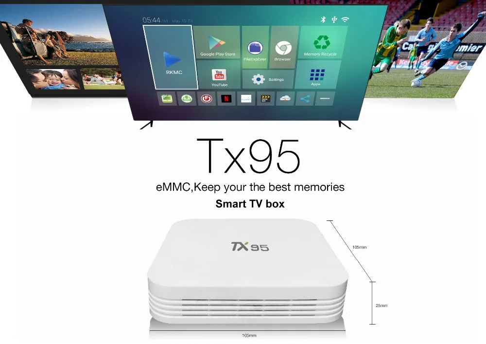2,4 г/5,8 Г Двойной Wi Fi ТВ коробка Android 7,1 Amlogic S905W 4 ядра 2 Гб оперативная память 16 Встроенная TX95 Bluetooth к Smart Media Player белые коробки