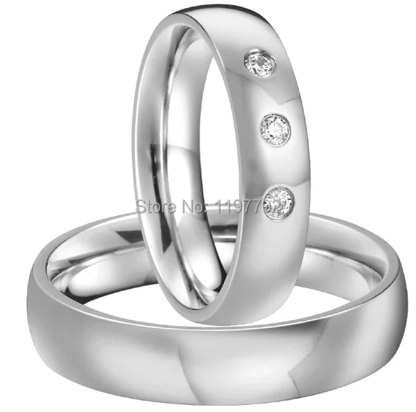 Серебро Цвет Хит титана Высокое качество модные простые обручальные кольца