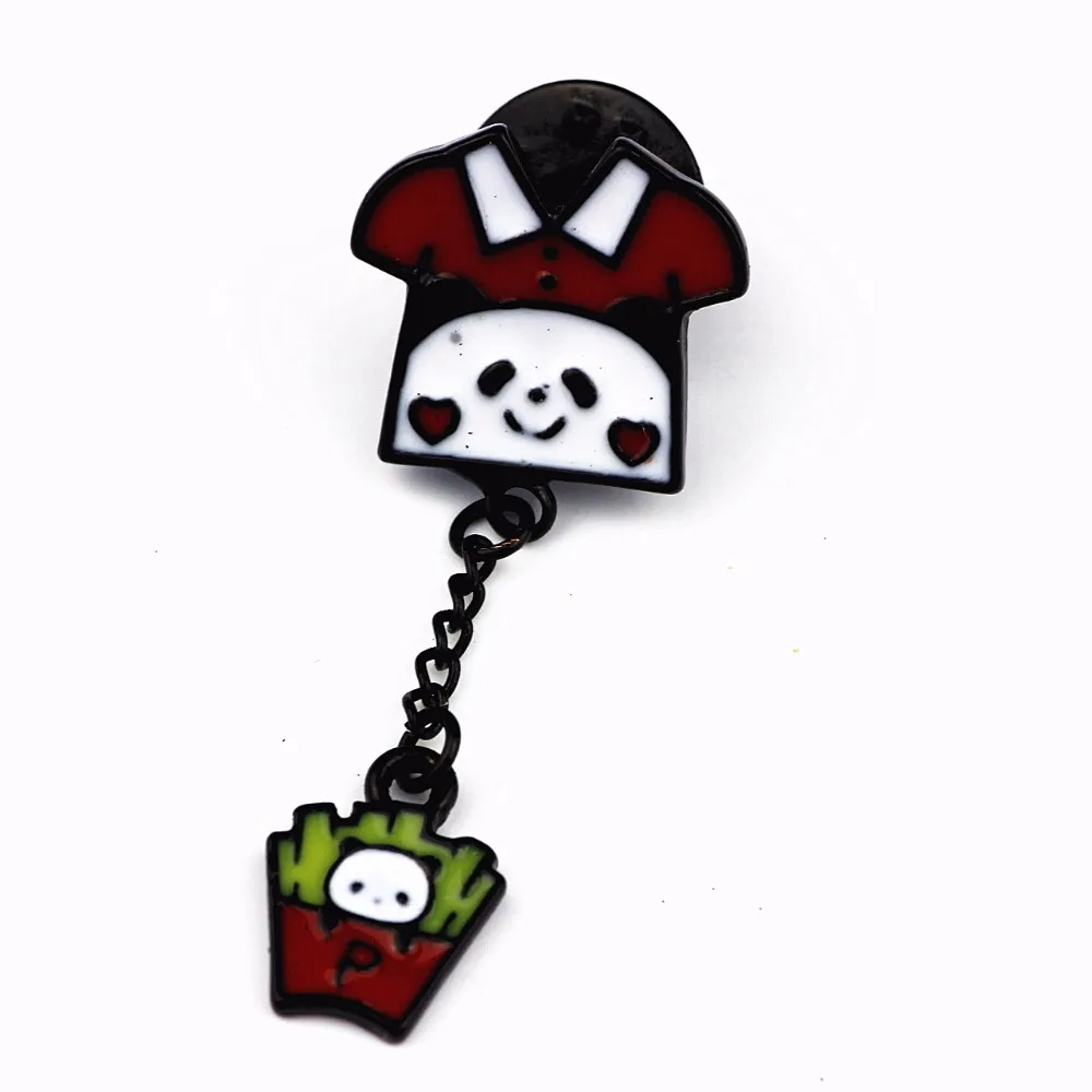 Timlee x233 Бесплатная доставка Милая мультяшная анимация панда капельная брошь
