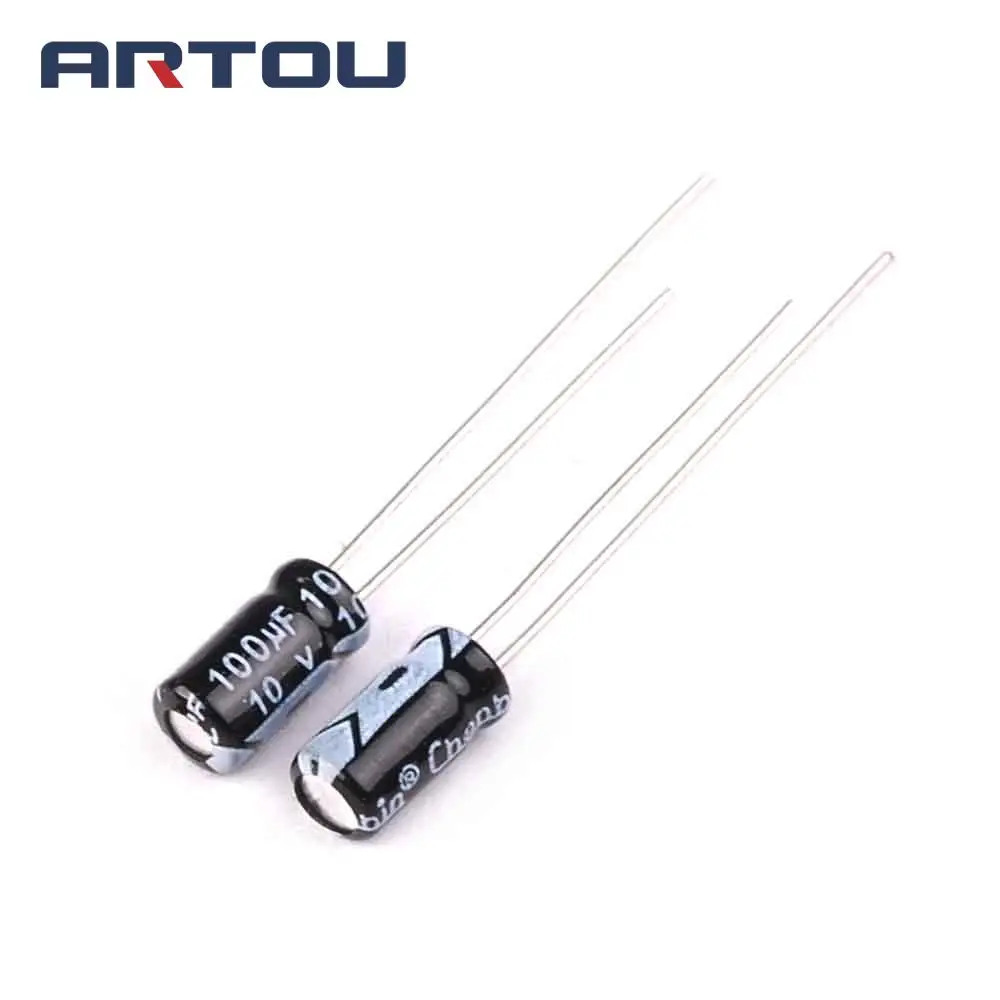 50 шт. 100 мкФ 10 в электролитический конденсатор 4*7 мм|electrolytic capacitors|100uf 10velectrolytic capacitor