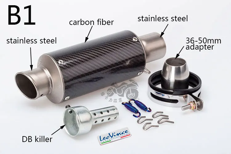 Изменение LEOVINCE CBR CB400 CB600 CBR600 CBR1000 CBR250 мотоцикл выхлопной трубы глушитель выхлопной трубы CBR125 ER6N ER6R YZF600 Z750 - Цвет: B1 Muffler Pipe