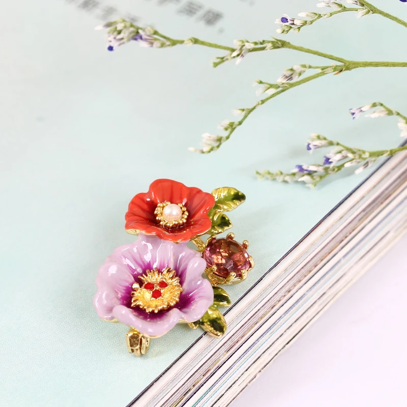 Зимний Сад Серии Фиолетовый Китайский Травяной двухцветный Цветок Зеленый Лист