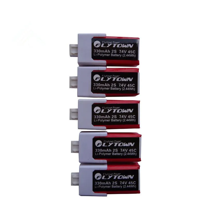 5 шт. Flytown nano-tech 330 мАч 7,4 В 45C/90C Lipo батарея для XK K120 вертолет Align T-Rex 150 DFC микро летательный Дрон части