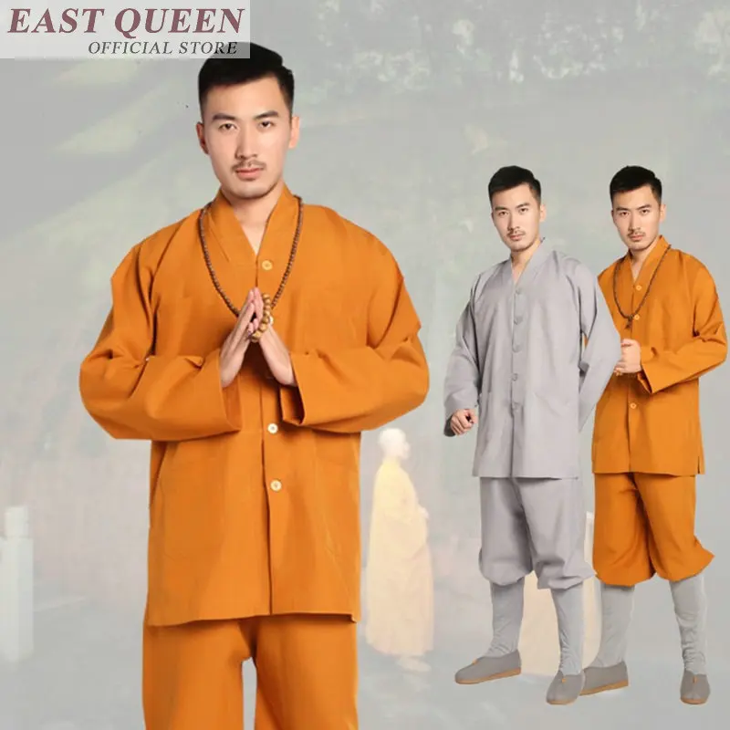 Zen buddist монашеские одежды комплект традиционной китайской одежда шаолиньских