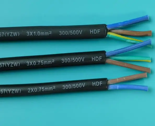 0 75 квадратный 2P VDE H05RN-F резиновый кабель для наружного использования |