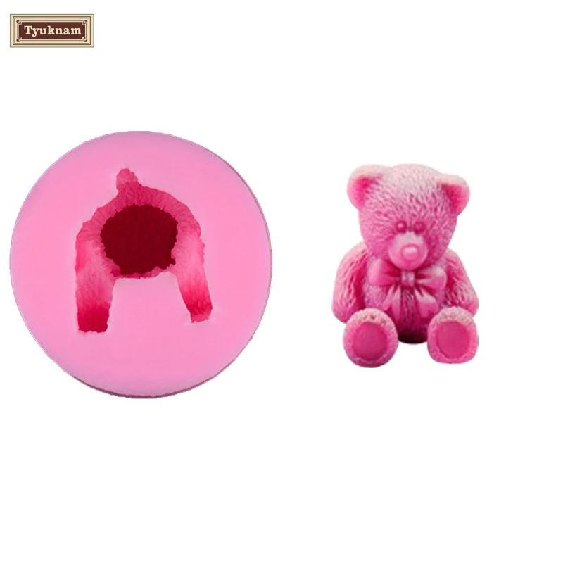 Силиконовые 3D Мишка Фондант Плесень Шоколад Sugarcraft инструмент для выпечки торта