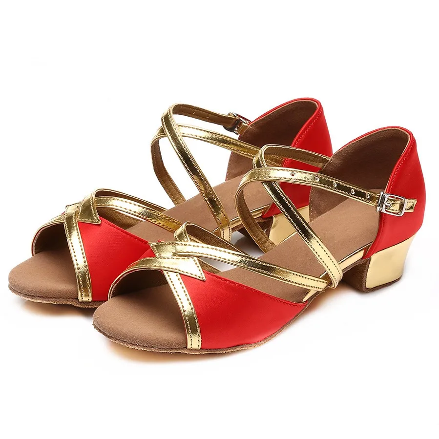 

Red Satin Salsa Tango Latin Dance Shoes For Girls Kids Woman Zapatos De Baile Latino Mujer 206 Free Shipping