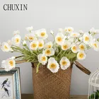 60 см Искусственный флокирующий Мак с 4 головками, искусственный цветок, свадебная компоновка дороги, искусственный цветок, домашний декор, Офисные аксессуары, фотореквизит